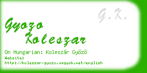 gyozo koleszar business card